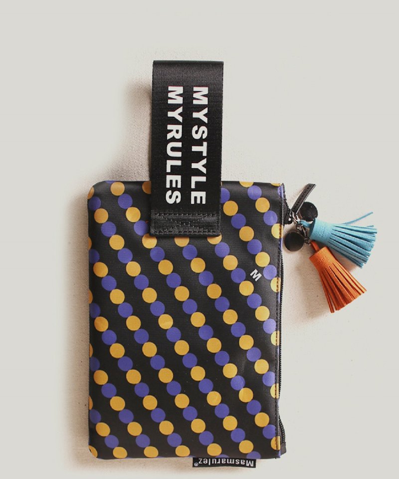 Korean designer brand Masmarulez anesthetic clutch bag－Orange & purple - กระเป๋าคลัทช์ - ไนลอน 