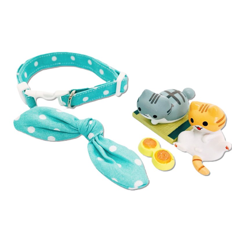 MaoFenBiBi Green Forest Elf-Handmade Hepburn Towel & Handmade Necklace - Collars & Leashes - Cotton & Hemp 