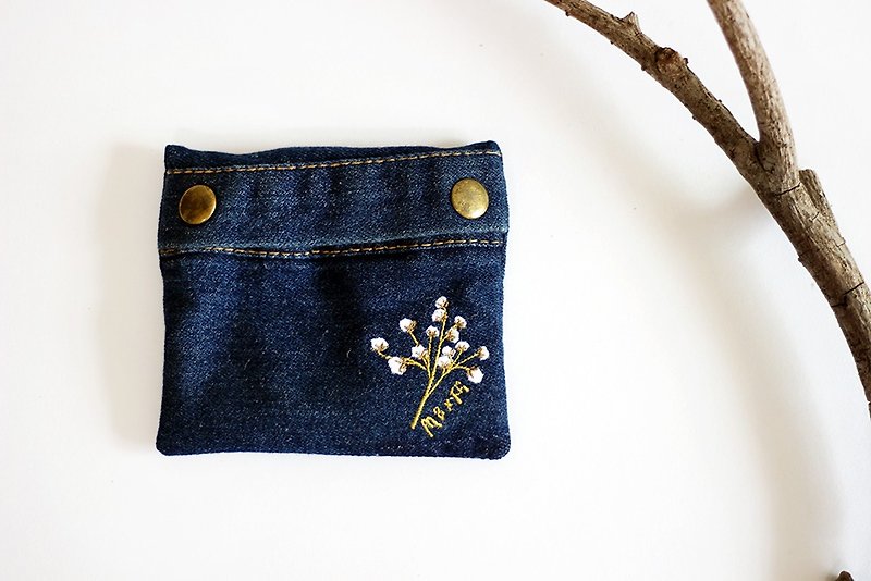 MBXFiish Up-cycled Denim Pouch - Toiletry Bags & Pouches - Cotton & Hemp Blue