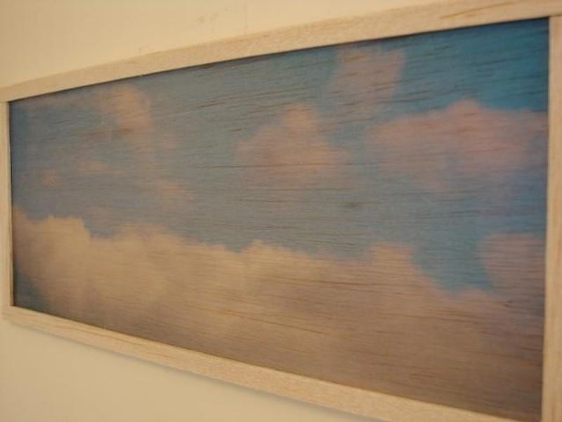 Sky - 壁貼/牆壁裝飾 - 木頭 藍色