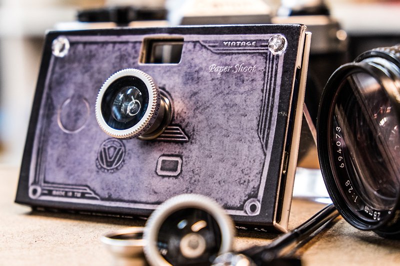 Paper Shoot paper camera, vintage camera - 1938( 800MP Resolution) - กล้อง - กระดาษ สีเงิน