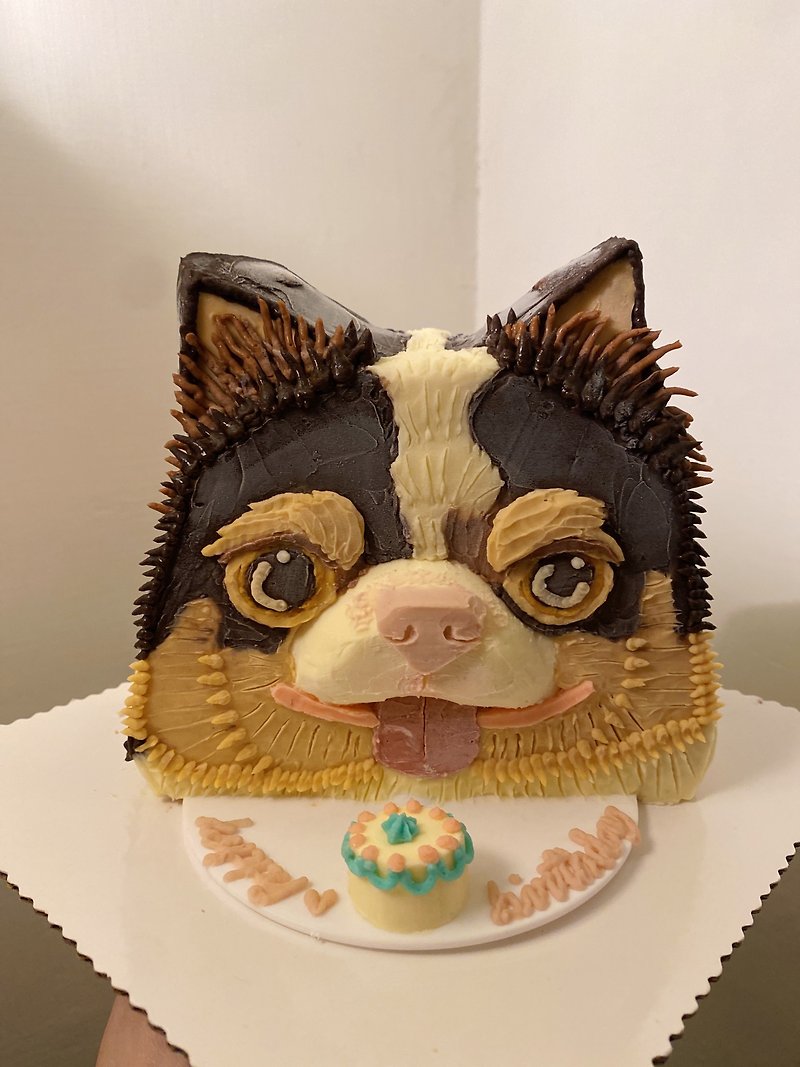 【客製化蛋糕】吉娃娃造型立體蛋糕 生日蛋糕 寵物蛋糕 戚風蛋糕 - 蛋糕/甜點 - 新鮮食材 