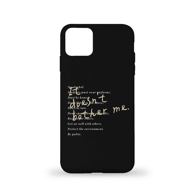 Customized It does not bother me Mobile phone case comes with a notebook - Phone Cases - Other Materials Black