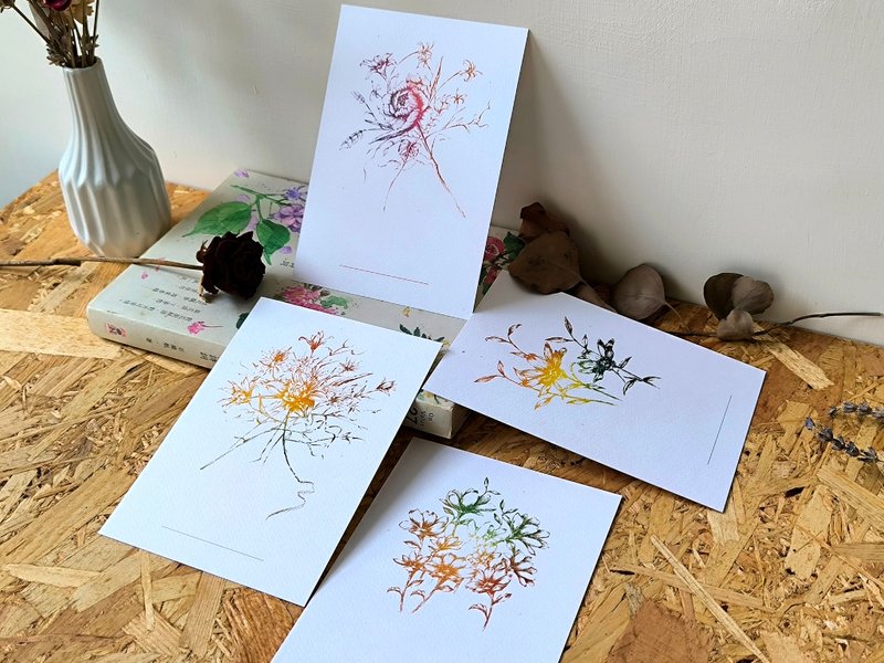 Blessings of Light - Blank postcards, cards set/4 pieces - Cards & Postcards - Paper Brown