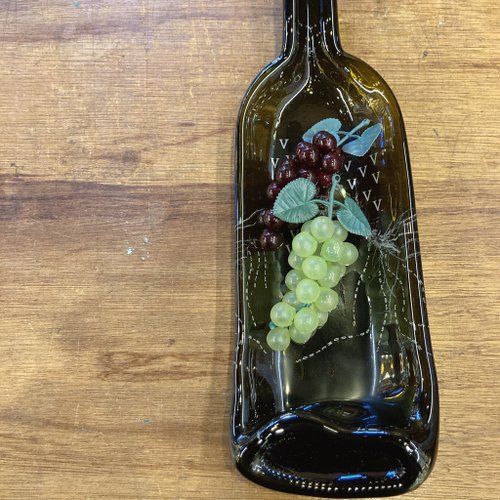 Flat Wine Bottle Art 瓶瓶禮 西班牙博物館莊園米內陳釀紅酒 酒瓶盤 收藏紀念收納盤 餐盤