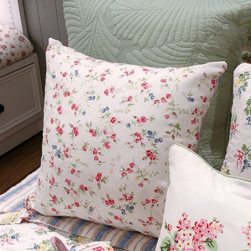 丹麥GreenGate Ottilia white 抱枕套 40x40cm - 枕頭/抱枕 - 棉．麻 多色
