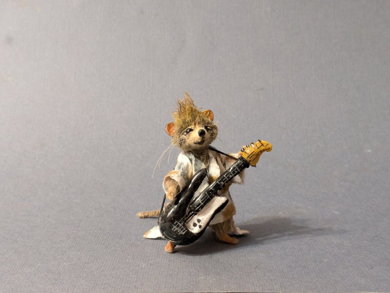 Rock star mouse - ตุ๊กตา - วัสดุอื่นๆ สีเงิน