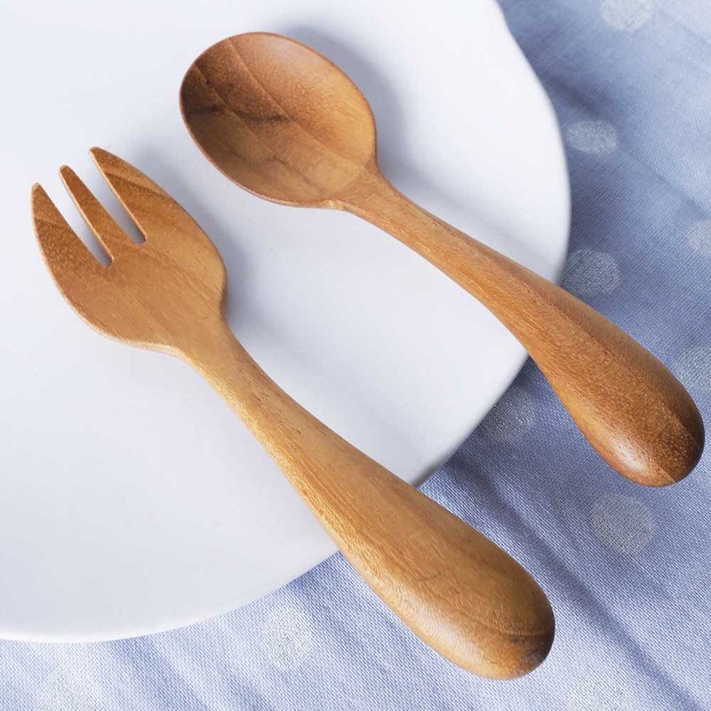 Mama children's teak spoon - Cutlery & Flatware - Wood Brown