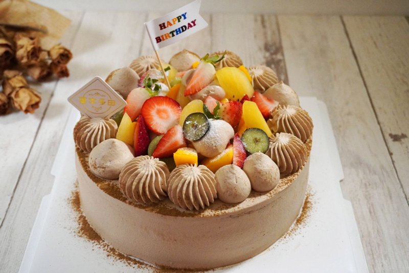 Ruby Fruit Cake [Birthday Cake/not free shipping/limited to self-pickup or lalamove pick-up] - เค้กและของหวาน - วัสดุอื่นๆ 