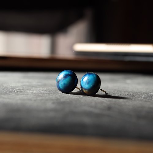 fortunal 雜誌介紹【信樂燒】尊貴的藍寶石 手作陶瓷耳環/耳夾
