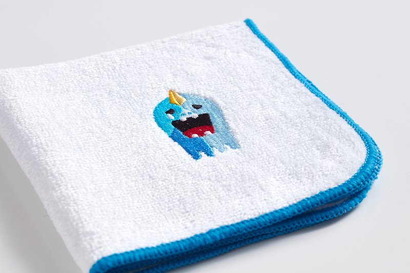 N.Y.MONSTER 新年獸方巾 - 藍色 - 毛巾浴巾 - 棉．麻 