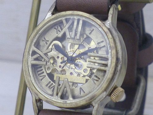 BHW120 手巻きBrass(真鍮)36mm ローマ数字フローティングインデックス