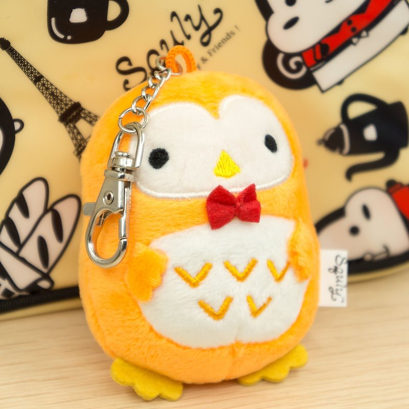 Owl Owlsss Owvie Soft Plush Keychain F003SQT - ที่ห้อยกุญแจ - เส้นใยสังเคราะห์ สีส้ม