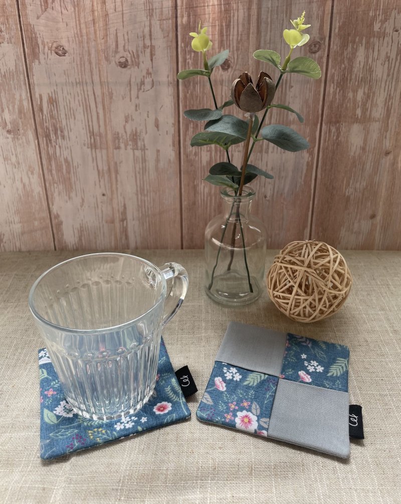 【ma-gi】square patchwork set-coaster**Flowers and plants series** - ที่รองแก้ว - ผ้าฝ้าย/ผ้าลินิน 