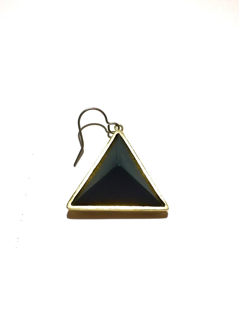 PRISM earrings ear ear gold · dark blue - Earrings & Clip-ons - Other Metals Black