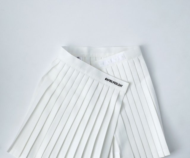 Aprilpoolday水着/プリーツスカート/ホワイト - ショップ