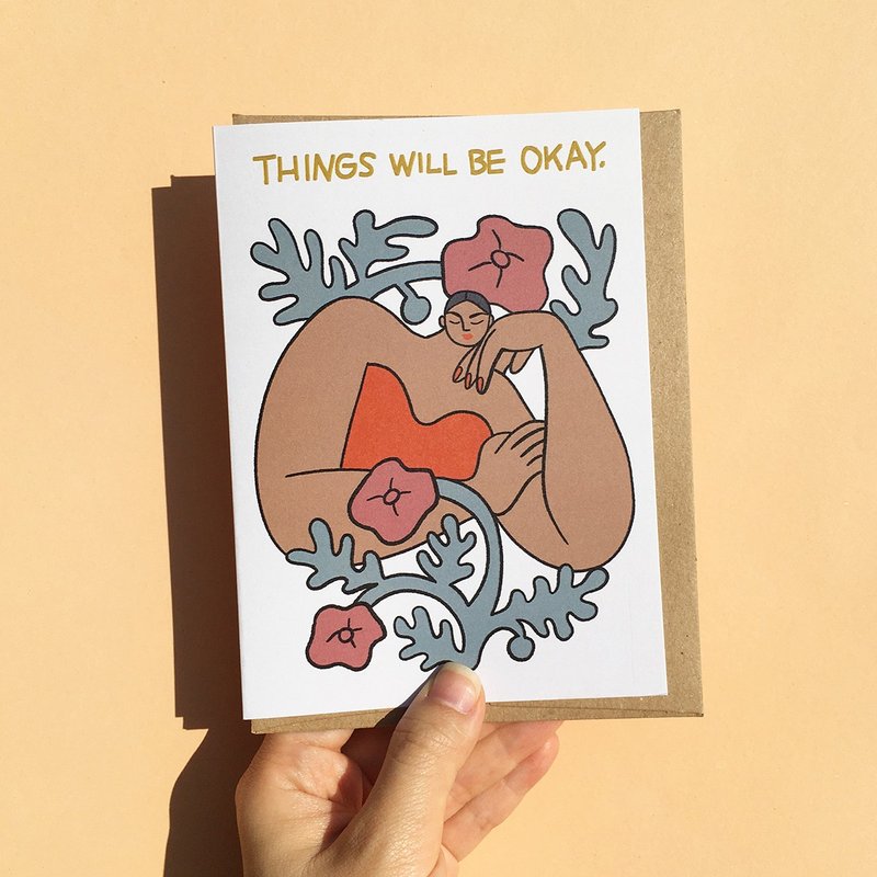 Greeting Card - Things will be okay - 卡片/明信片 - 紙 