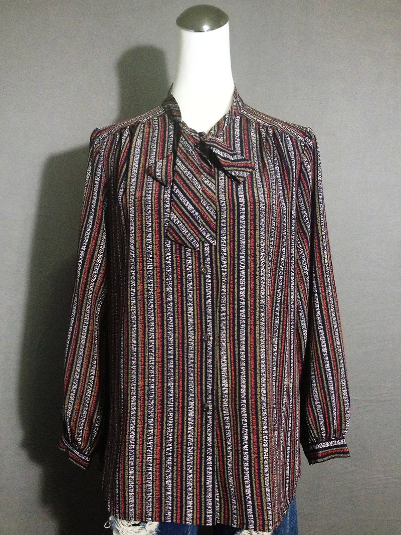 Ping-pong vintage [vintage shirt / tie striped vintage shirt] abroad back VINTAGE - Women's Shirts - Other Materials Multicolor