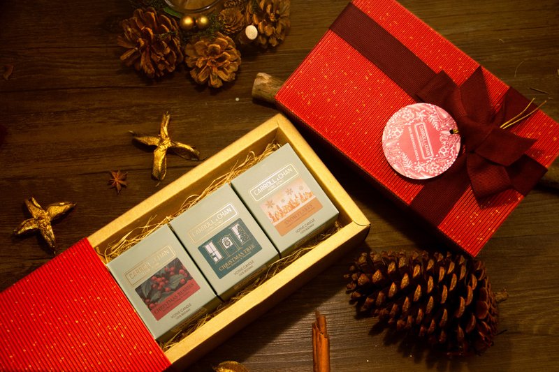 Christmas Gift Set - 100% beeswax votive candle set - เทียน/เชิงเทียน - ขี้ผึ้ง 