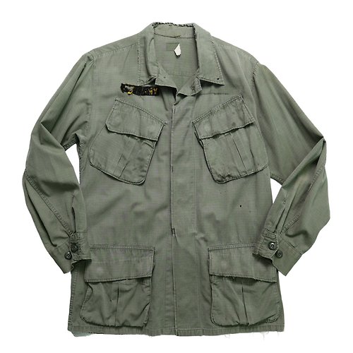富士鳥古著屋 60s Us Army jungle jacket 美軍公發 越戰斜口袋野戰外套