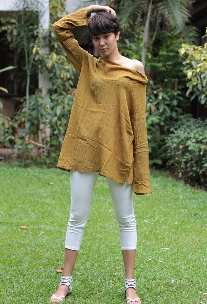 Blouse linen cotton blend (1409) in sizes M - เสื้อผู้หญิง - ผ้าฝ้าย/ผ้าลินิน 