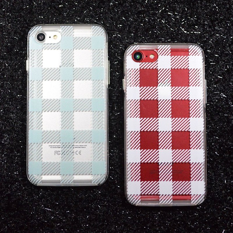 Girlfriends Mobile Shell White Plaid iPhone X U11 V20 R9s S7edge S8 J3 XZs XA1 Note5 htc10 Ms. Young Mobile Shell - Phone Cases - Plastic White