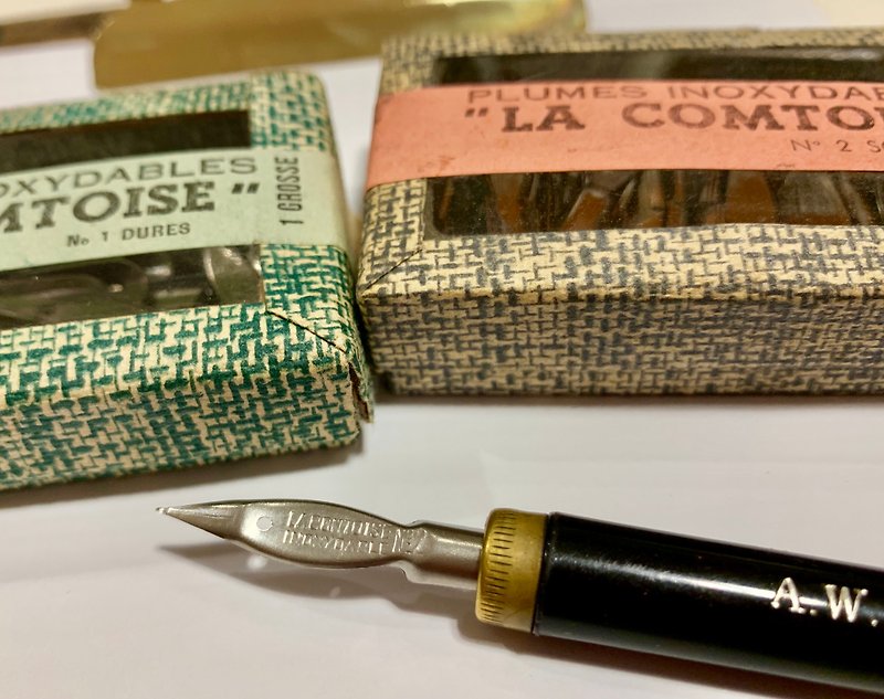 1960年代 法國老筆尖  La Comtoise 一號 不鏽鋼筆尖  EF 極細尖