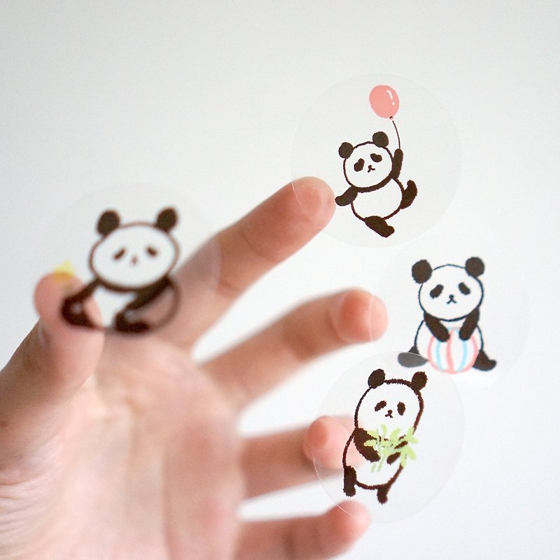 [Horned forest] panda ball round sealed paste - Stickers - Paper 