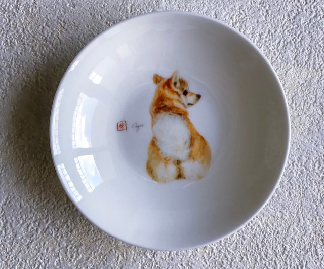 Cooperative Illustrator Artist Ingles Blue Cat Thebritbluekitten Chai Dog Bone Porcelain Small Plate 5 Enrolled Shop Ceramicdeco Small Plates Saucers Pinkoi