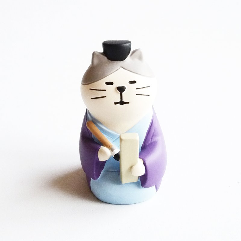 【日本DECOLE】Concombre 竹之温泉 - 貓林一茶 - 擺飾/家飾品 - 陶 藍色