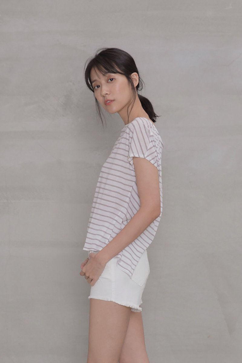 自在優雅後背交疊上衣 Elegance Back Overlapping Top - 女上衣/長袖上衣 - 棉．麻 多色