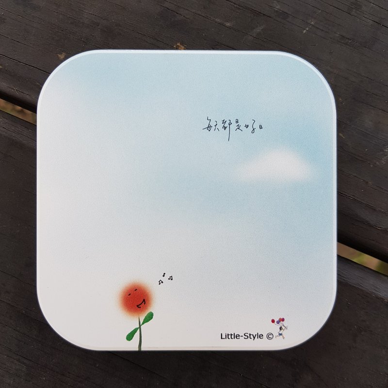 吸水杯墊-每天都是好日 - 杯墊 - 陶 白色