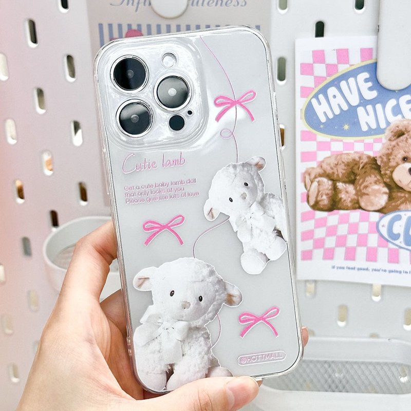 iPhone Galaxy Lamb anti-drop and scratch-resistant for Transparent Phone Case - 手機殼/手機套 - 塑膠 多色