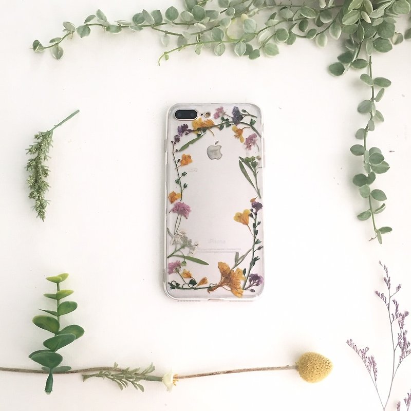 繞::壓花手機套pressed flower phonecase - 手機殼/手機套 - 植物．花 多色