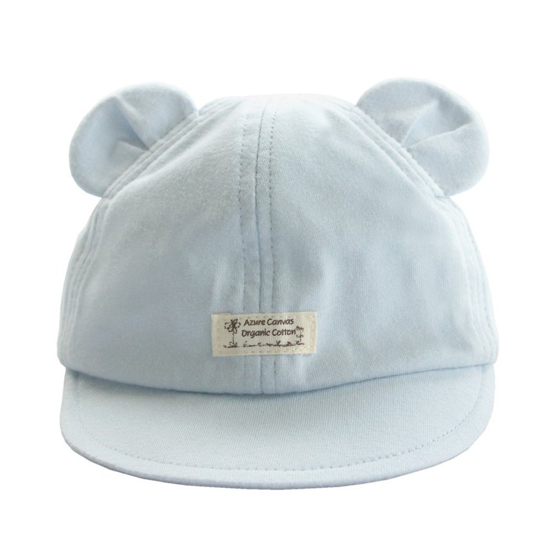 Organic Cotton Babies Baseball Cap-Light Blue - หมวกเด็ก - ผ้าฝ้าย/ผ้าลินิน 