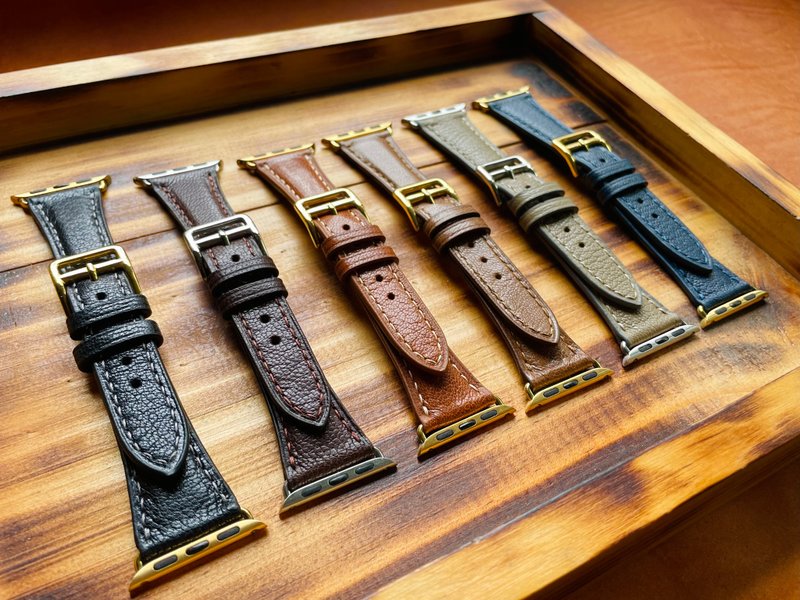 [Apple Watch 16mm Goat Leather Narrow Classic Strap] All versions are suitable for Ultra - Watchbands - Genuine Leather Brown