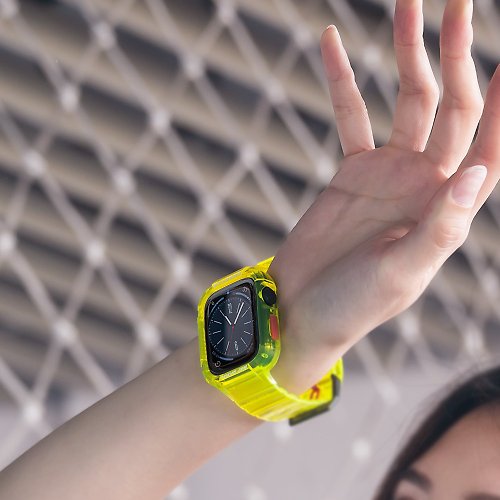 SKINARMA Apple Watch 45/44mm Saido 街頭潮流一體成形錶帶-黃色