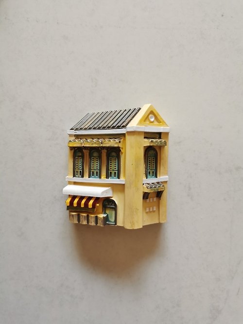 blue-bangkok Magnet model Trok Saphan Yuan Building Set of old buildings on Songwat Road