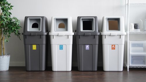 this-this 雜貨研究所 RISU W&W系列 大開口/瓶罐分類垃圾桶 70L