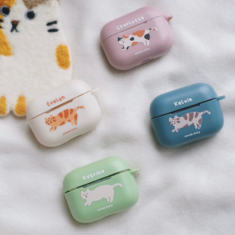 [Silicone] 4 colors I just want to be a cat AIRPODS headphone protective cover | Amu’s daily life - Headphones & Earbuds Storage - Plastic 