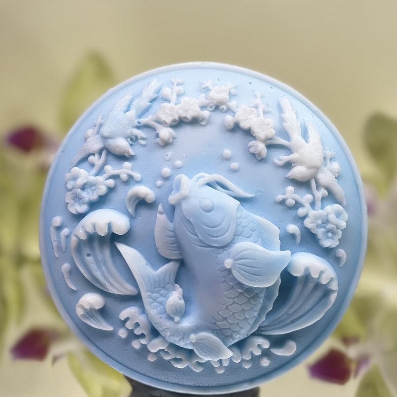 母親節禮物 魚躍龍門 香氛皂 洗手皂 手工皂 香氛 勤洗手 防疫 - 肥皂/手工皂 - 其他材質 白色