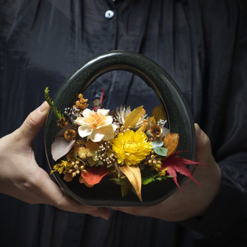木漏日｜Komorebi Florist 知秋系列 - 秋紅永生盆花(小)