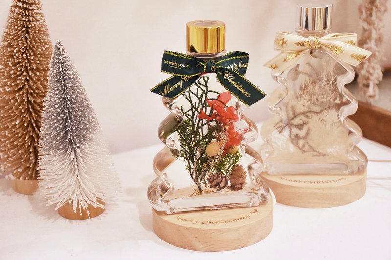 Christmas floating vase night light customized engraving exchange gift - Dried Flowers & Bouquets - Plants & Flowers Transparent