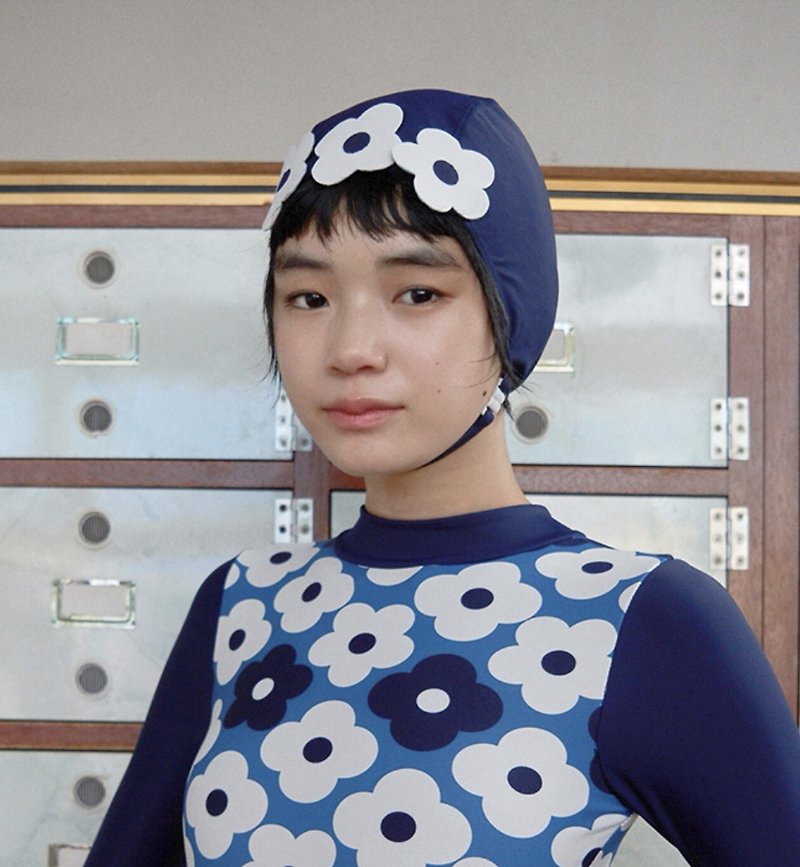 溫泉友旅 少女泳帽 立體花花 - 女泳衣/比基尼 - 其他材質 藍色