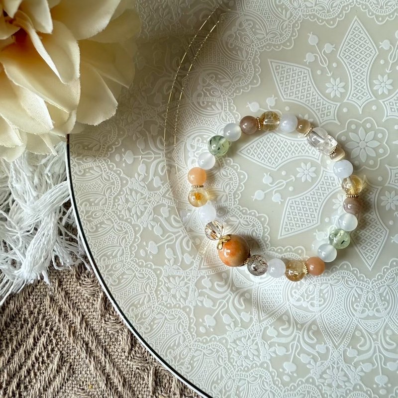 小清新白水晶貔貅彈性手鍊 - 手鍊/手環 - 水晶 