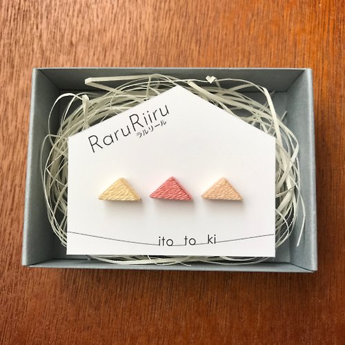 raruriiru-japan 三角 棉線 柏 橙色 可愛