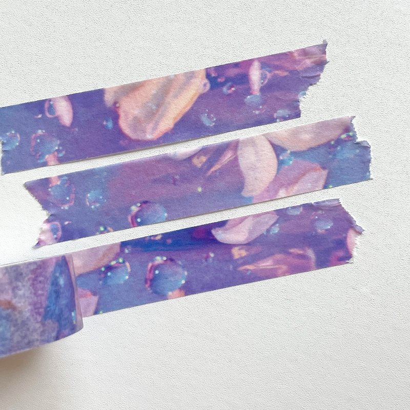 purple drops masking tape - Washi Tape - Paper Purple