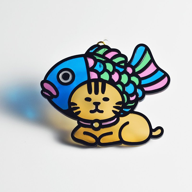 鯛魚燒 鯛魚貓 掛飾 l 龍年 福貼 揮春 春聯 招財貓 日系 - 客製化寵物商品 - 樹脂 