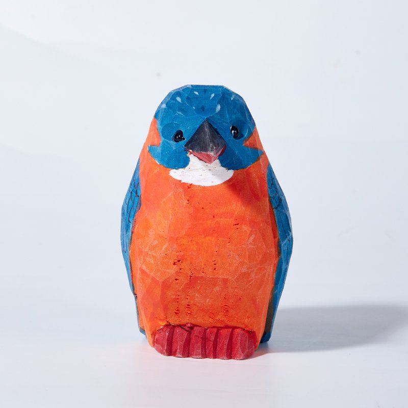 Asani 小鳥木雕 - 擺飾/家飾品 - 木頭 藍色