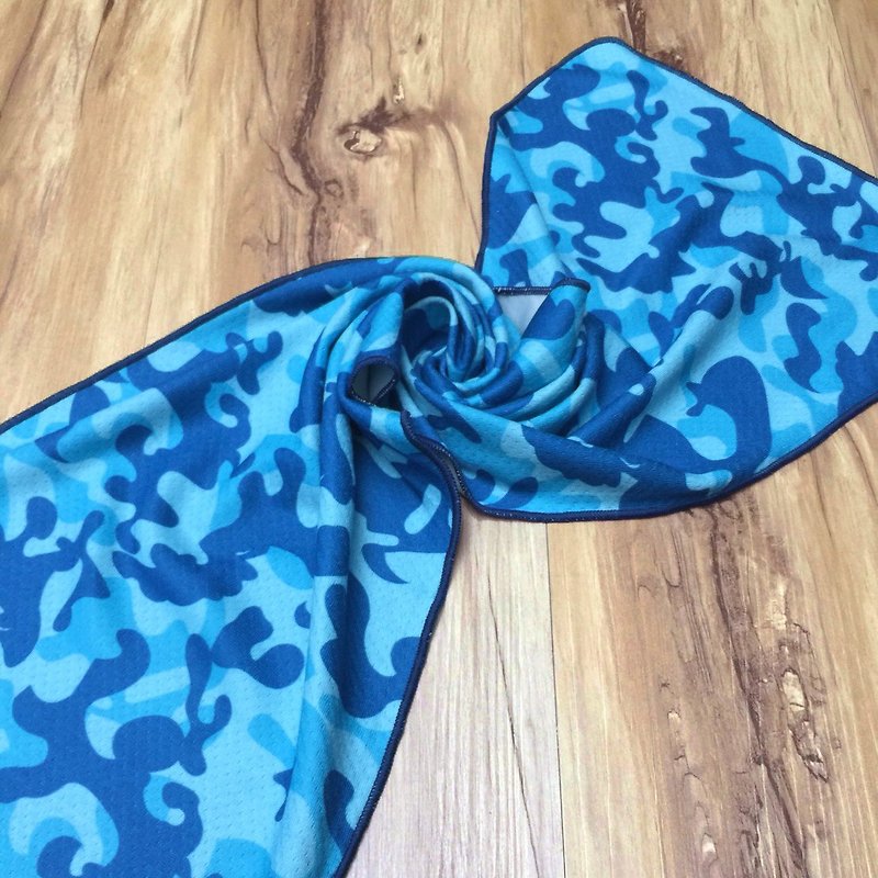 A sense of cool towel - blue camouflage - Other - Polyester Blue